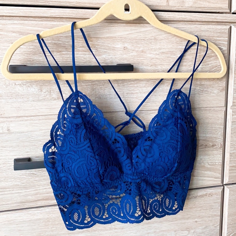 Victoria Secret Pink Navy Lace Bralette